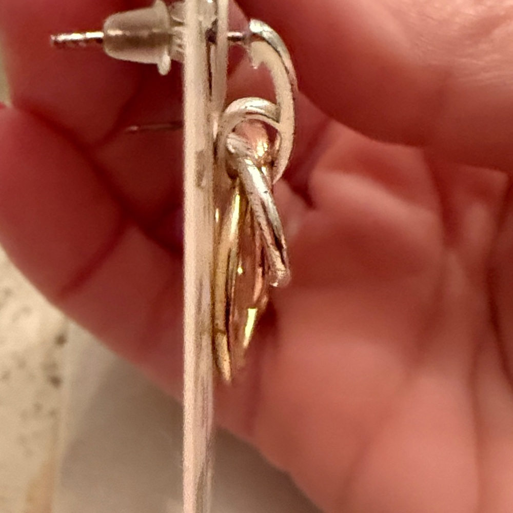 Giani Bernini Multi-Tone Circle Earrings - Picture 3 of 4